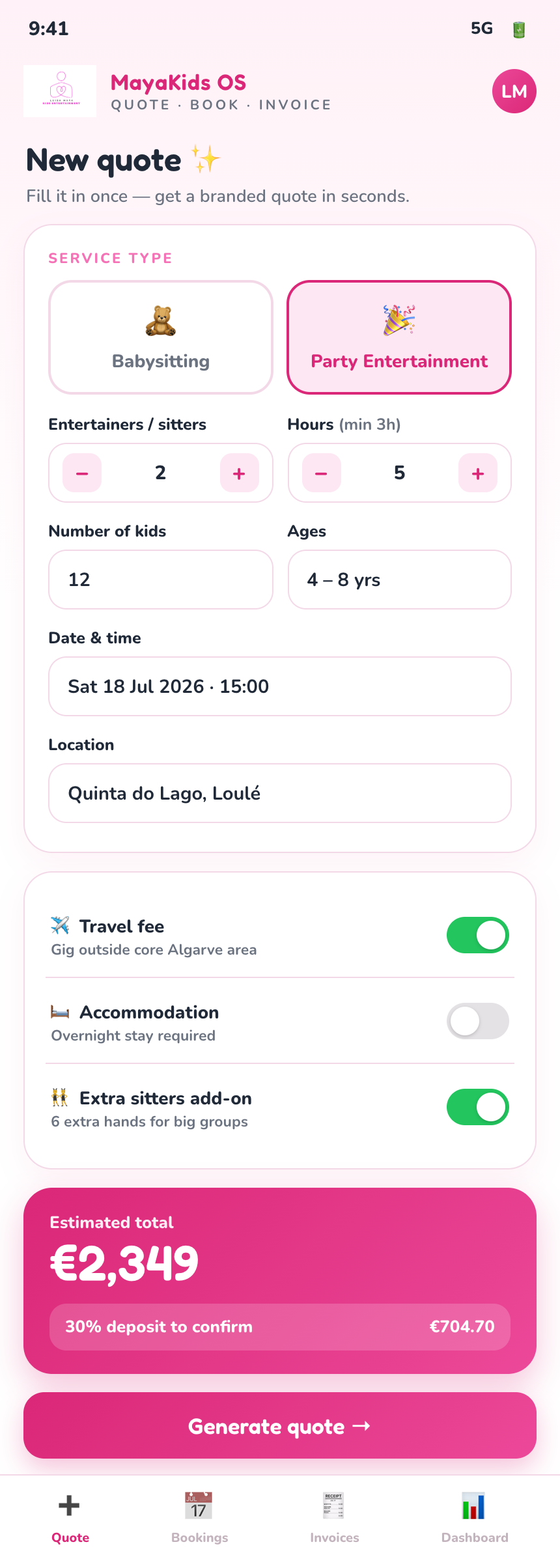 Quote Builder